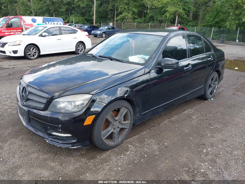 2011 Mercedes-benz C class VIN WDDGF5EB7BA519408 IAAI salvage auction — FRONT & REAR, Parts Only Bos (Maryland), sold $500 on 2026-08-12 (photo 2)