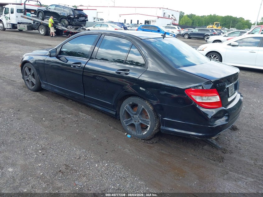 2011 Mercedes-benz C class VIN WDDGF5EB7BA519408 IAAI salvage auction — FRONT & REAR, Parts Only Bos (Maryland), sold $500 on 2026-08-12 (photo 3)