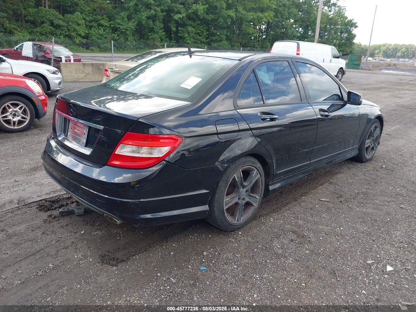 2011 Mercedes-benz C class VIN WDDGF5EB7BA519408 IAAI salvage auction — FRONT & REAR, Parts Only Bos (Maryland), sold $500 on 2026-08-12 (photo 4)