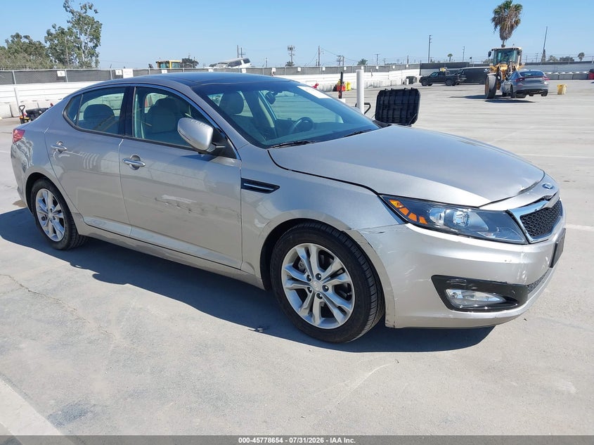 2013 Kia Optima VIN 5XXGN4A75DG256075 IAAI salvage auction — FRONT END, Salvage Title, sold $1,750 on 2026-08-24 (photo 1)