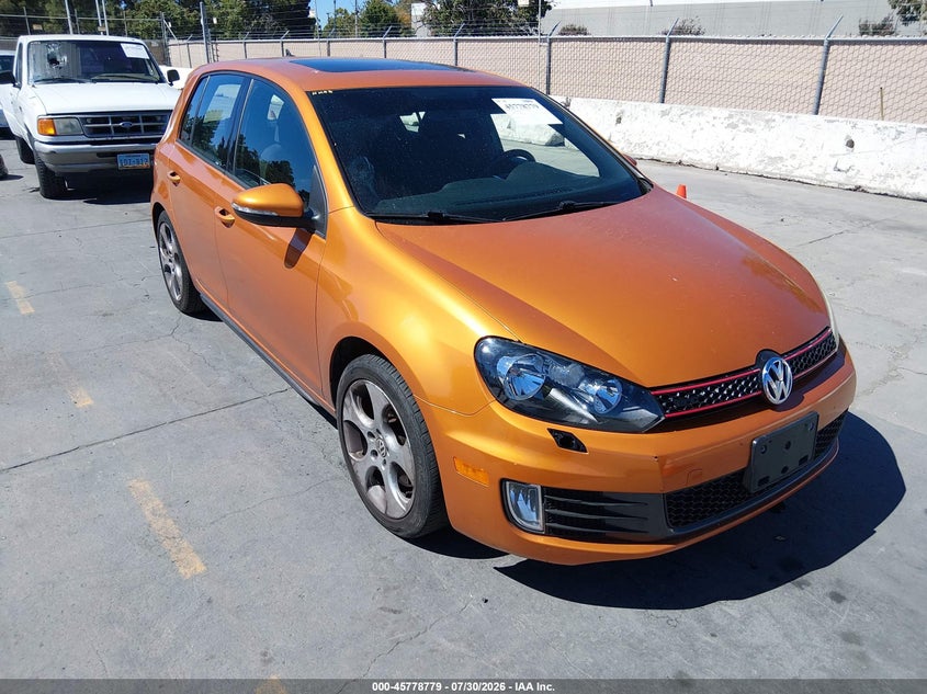 2010 Volkswagen Gti VIN WVWGV7AJ7AW313724 IAAI salvage auction — NORMAL WEAR, Clear (Illinois), sold $825 on 2026-08-17 (photo 1)