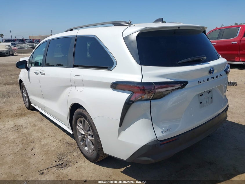 2025 Toyota Sienna VIN 5TDJRKEC0SS236334 IAAI salvage auction — FRONT END, Salvage (California), sold $20,600 on 2026-08-22 (photo 3)