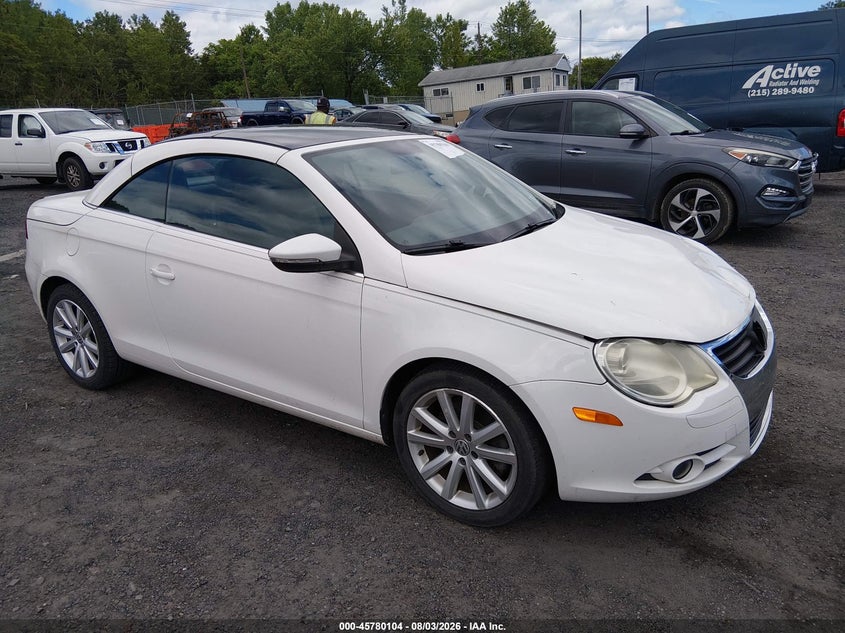 2011 Volkswagen Eos VIN WVWBA7AH0BV001268 IAAI salvage auction — NORMAL WEAR, Clear (Pennsylvania), sold $50 on 2026-08-11 (photo 1)