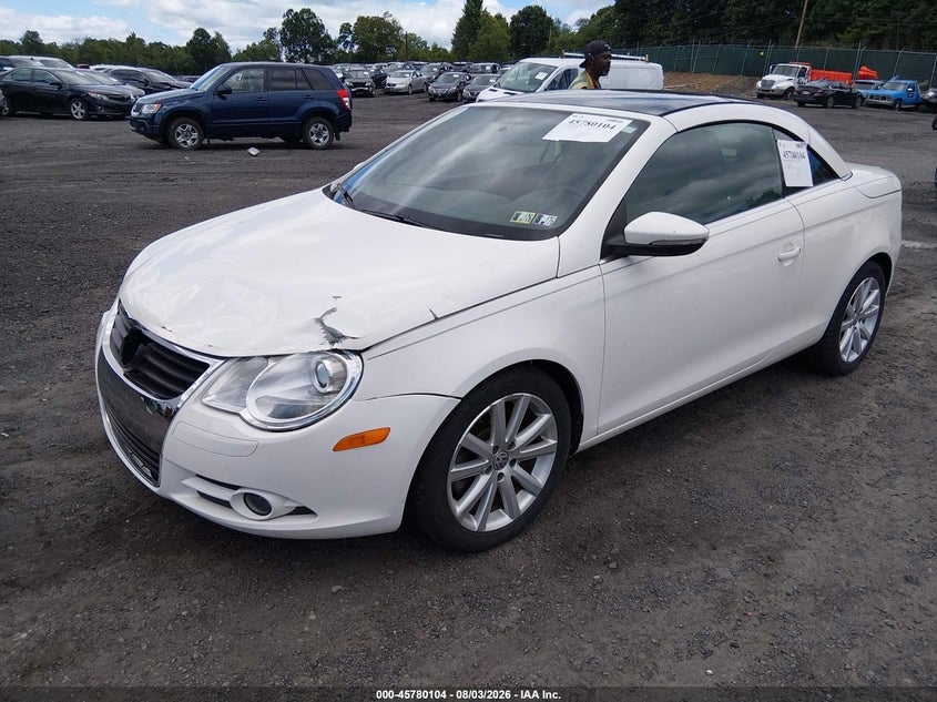 2011 Volkswagen Eos VIN WVWBA7AH0BV001268 IAAI salvage auction — NORMAL WEAR, Clear (Pennsylvania), sold $50 on 2026-08-11 (photo 2)
