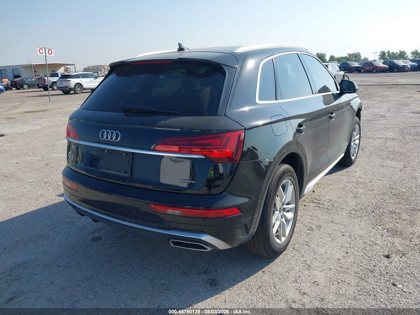 2023 Audi Q5 VIN WA1GAAFY3P2104991 IAAI salvage auction — LEFT FRONT, Salvage Title, sold $12,075 on 2026-09-30 (photo 4)