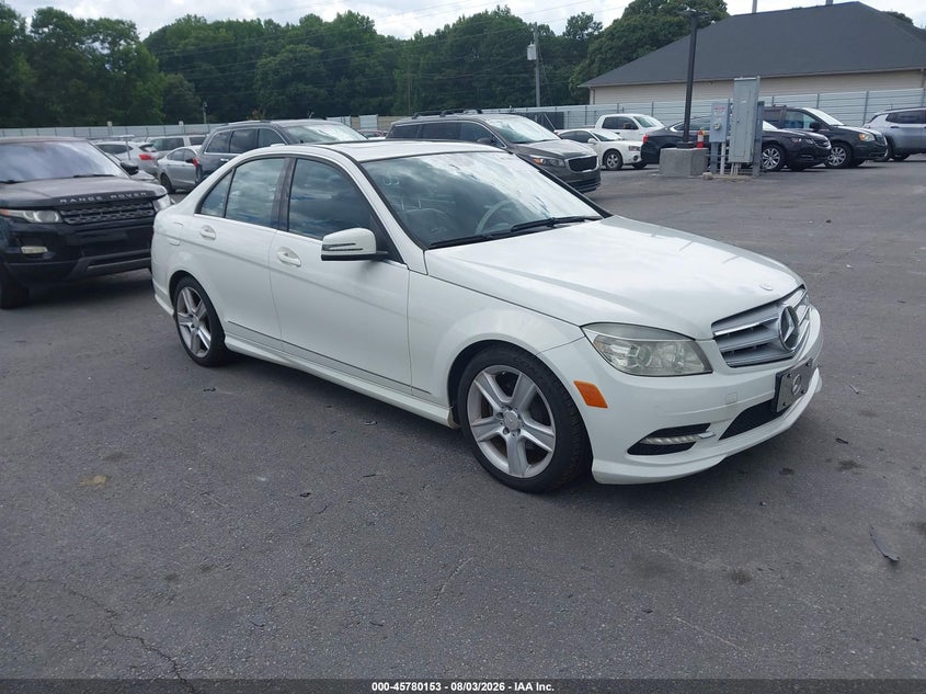 2011 Mercedes-benz C class VIN WDDGF8BBXBR147683 IAAI salvage auction — NORMAL WEAR, Clear (Georgia), sold $1,250 on 2026-08-12 (photo 1)