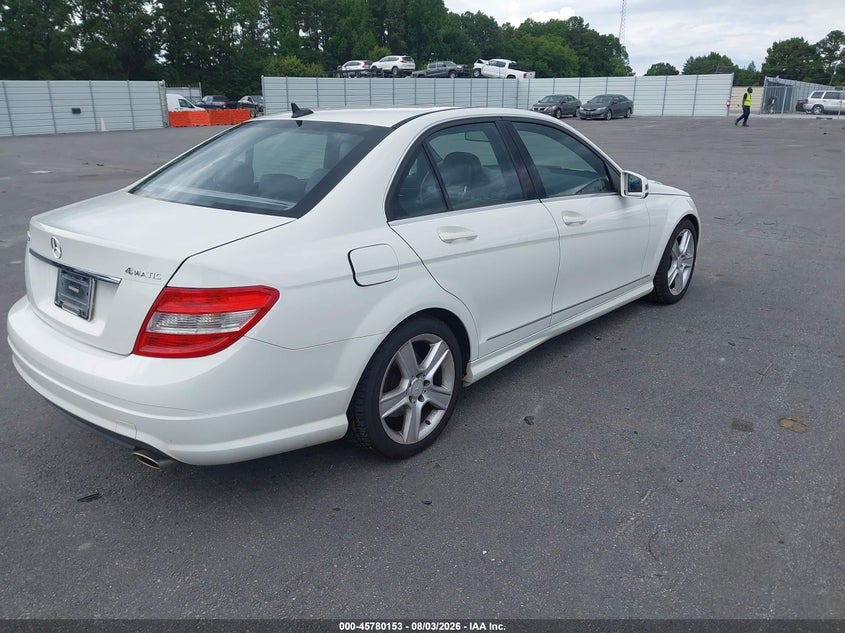 2011 Mercedes-benz C class VIN WDDGF8BBXBR147683 IAAI salvage auction — NORMAL WEAR, Clear (Georgia), sold $1,250 on 2026-08-12 (photo 4)
