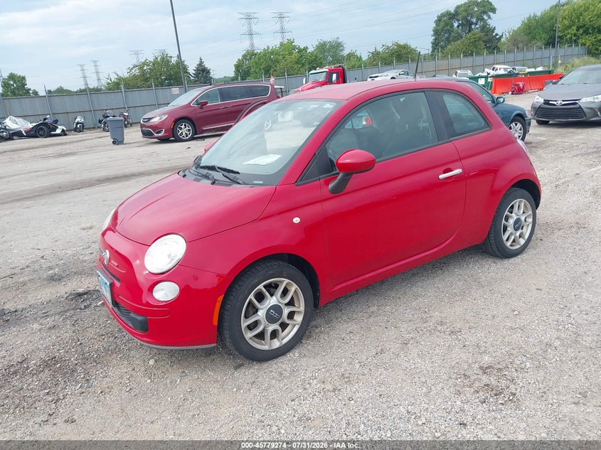 2012 Fiat 500 VIN 3C3CFFAR8CT303521 IAAI salvage auction — NORMAL WEAR, Clear (Illinois), sold $1,050 on 2026-08-15 (photo 2)