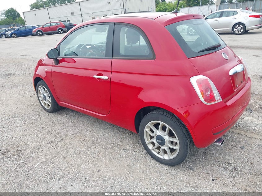 2012 Fiat 500 VIN 3C3CFFAR8CT303521 IAAI salvage auction — NORMAL WEAR, Clear (Illinois), sold $1,050 on 2026-08-15 (photo 3)
