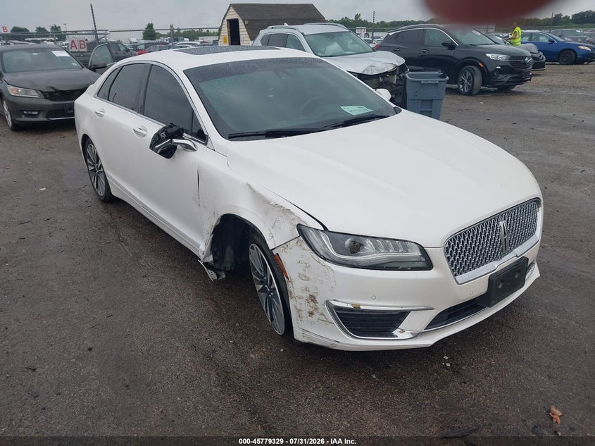 2019 Lincoln Mkz VIN 3LN6L5F91KR614008 IAAI salvage auction — RIGHT FRONT, Salvage Title, sold $4,500 on 2026-09-16 (photo 1)