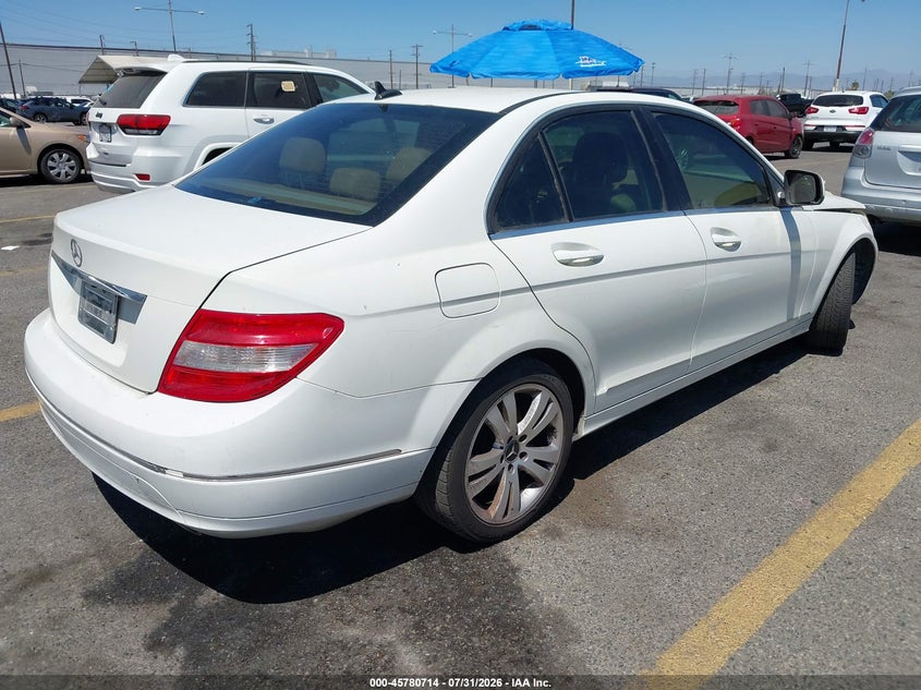 2008 Mercedes-benz C class VIN WDDGF54X28F114291 IAAI salvage auction — NORMAL WEAR, Clear - Dealer Only (California), sold $300 on 2026-08-11 (photo 4)