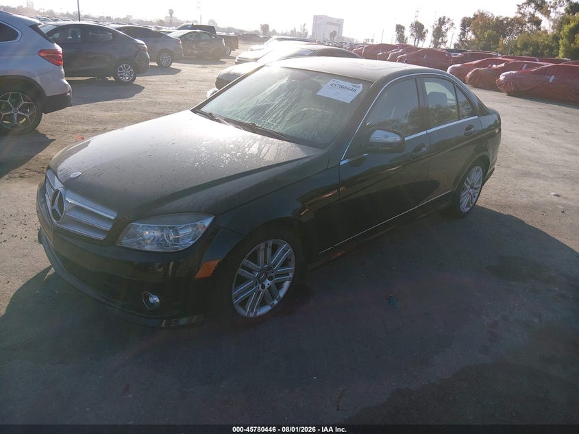 2009 Mercedes-benz C class VIN WDDGF81X69F296357 IAAI salvage auction — NORMAL WEAR, Clear - Dealer Only (California), sold $975 on 2026-08-06 (photo 2)