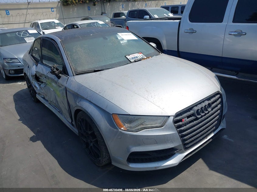 2016 Audi S3 VIN WAUB1GFF2G1037157 IAAI salvage auction — RIGHT SIDE, Wait Title, sold $4,100 on 2026-09-02 (photo 1)