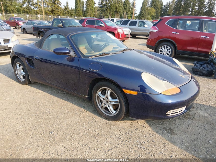2002 Porsche Boxster VIN WP0CA29892U624180 IAAI salvage auction — NORMAL WEAR, Clear (Washington), sold $450 on 2026-08-19 (photo 1)
