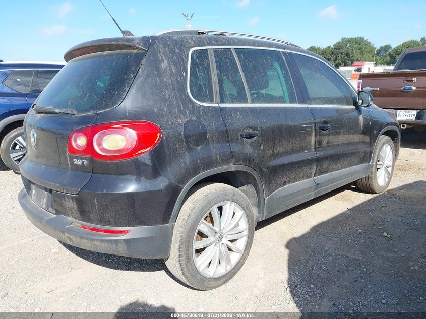 2009 Volkswagen Tiguan VIN WVGAV75NX9W526533 IAAI salvage auction — NORMAL WEAR, Original (Texas), sold $350 on 2026-08-11 (photo 4)