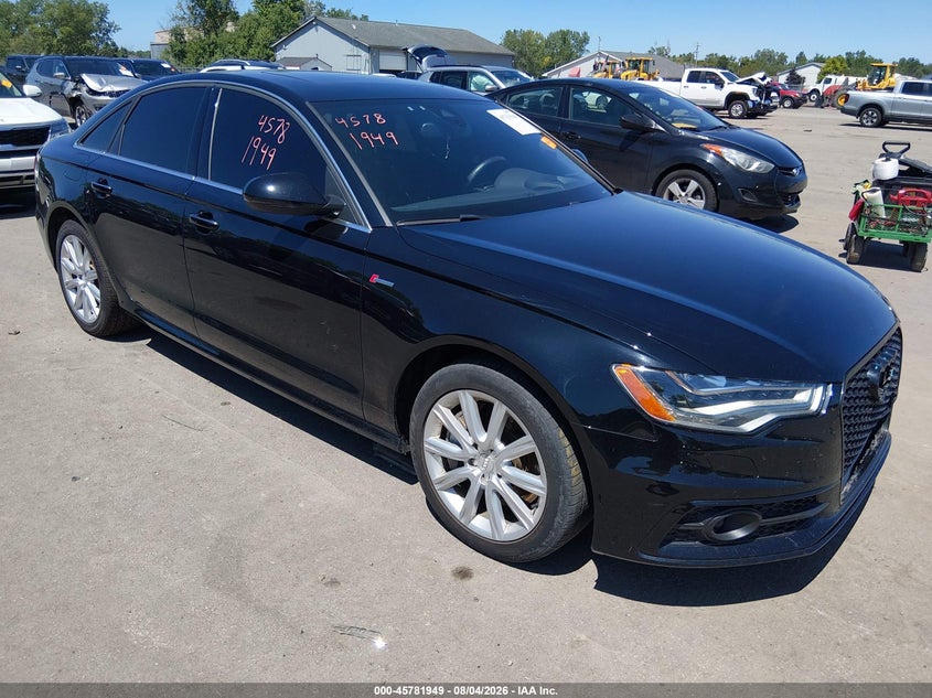 2013 Audi A6 VIN WAUJGAFC3DN118217 IAAI salvage auction — FRONT END, Salvage Title, sold $3,400 on 2026-08-16 (photo 1)