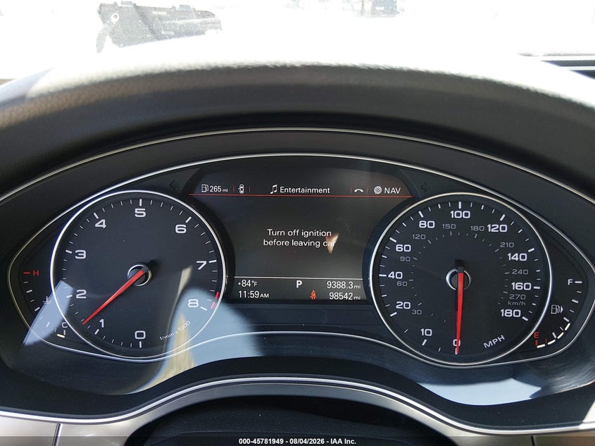 2013 Audi A6 VIN WAUJGAFC3DN118217 IAAI salvage auction — FRONT END, Salvage Title, sold $3,400 on 2026-08-16 (photo 7)