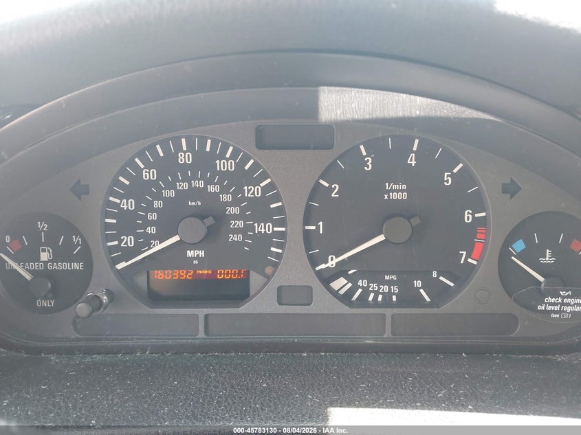 1998 BMW 3 series VIN WBACD4325WAV58917 IAAI salvage auction — FRONT & REAR, Clear (Virginia), sold $350 on 2026-08-13 (photo 7)
