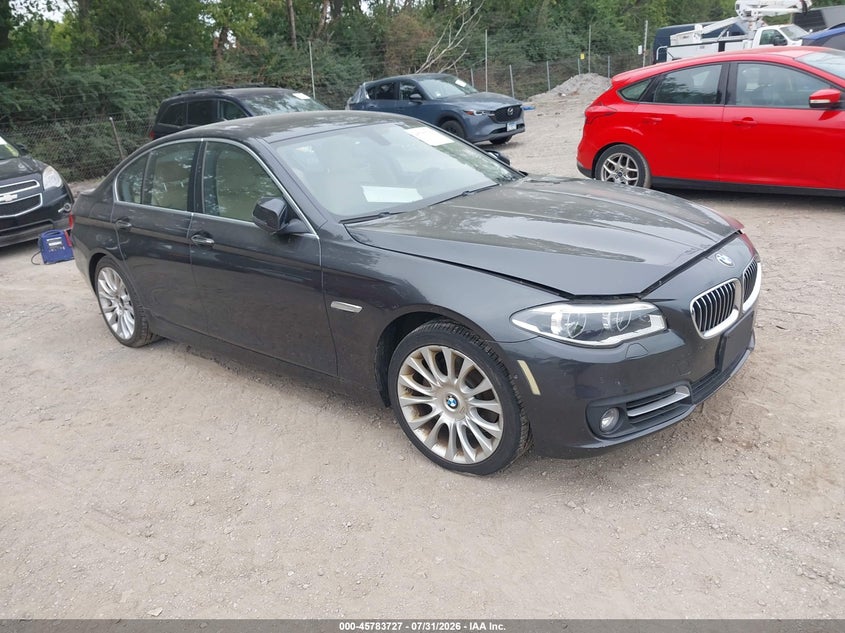 2014 BMW 5er VIN WBA5B3C52ED538429 IAAI salvage auction — NORMAL WEAR, Salvage Title, sold $2,625 on 2026-08-21 (photo 1)