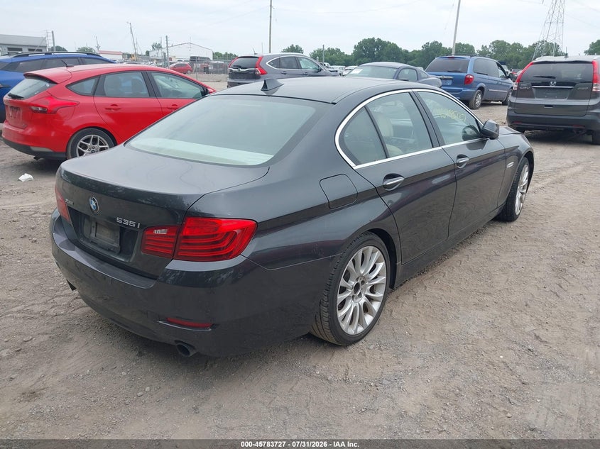 2014 BMW 5er VIN WBA5B3C52ED538429 IAAI salvage auction — NORMAL WEAR, Salvage Title, sold $2,625 on 2026-08-21 (photo 4)