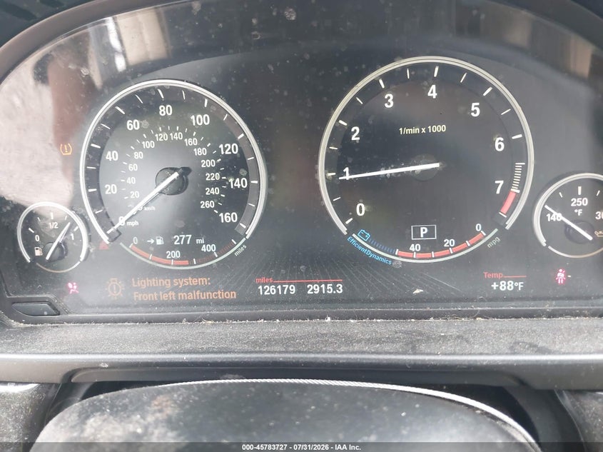 2014 BMW 5er VIN WBA5B3C52ED538429 IAAI salvage auction — NORMAL WEAR, Salvage Title, sold $2,625 on 2026-08-21 (photo 7)