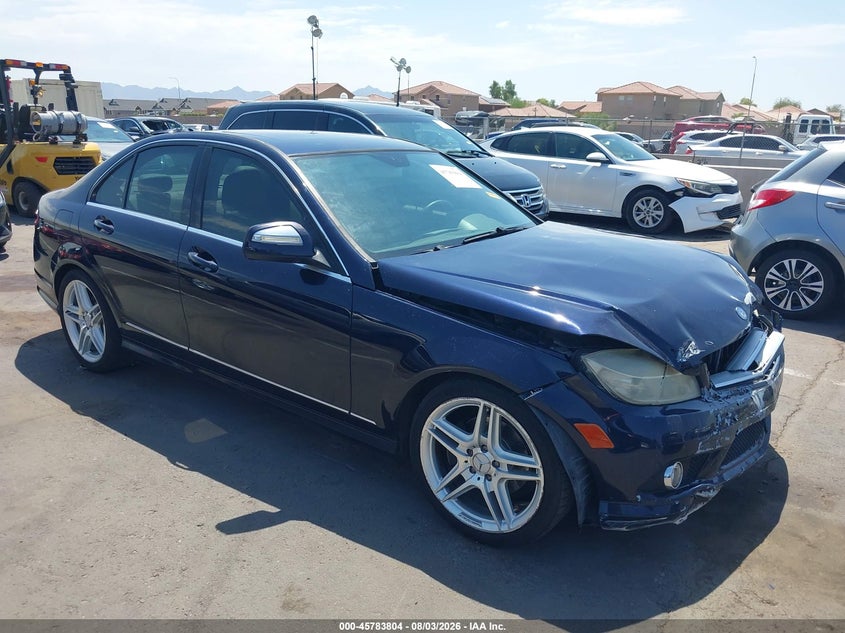 2009 Mercedes-benz C class VIN WDDGF54X39R082001 IAAI salvage auction — FRONT END, Salvage (Arizona), sold $350 on 2026-08-18 (photo 1)