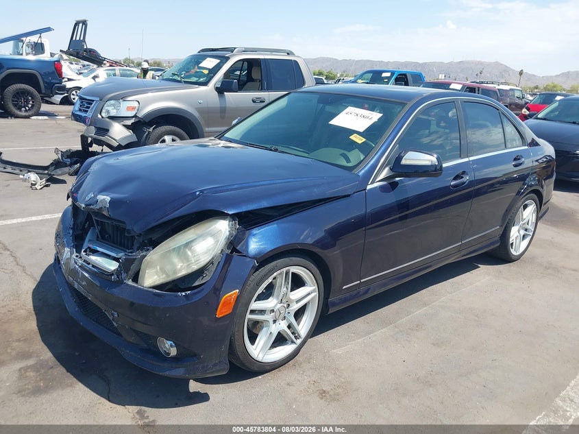 2009 Mercedes-benz C class VIN WDDGF54X39R082001 IAAI salvage auction — FRONT END, Salvage (Arizona), sold $350 on 2026-08-18 (photo 2)