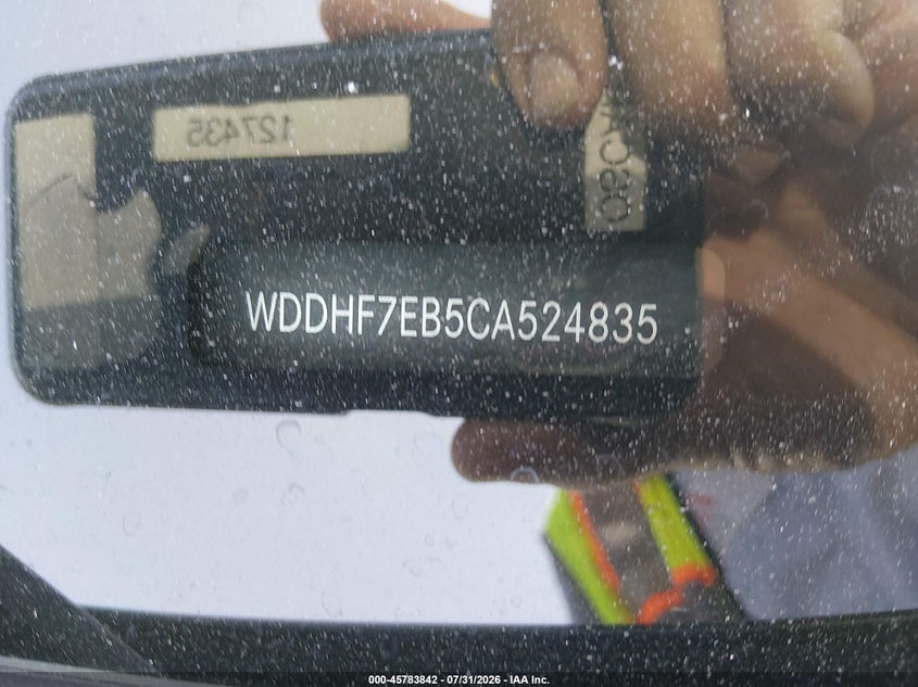 2012 Mercedes-benz E-klasse amg VIN WDDHF7EB5CA524835 IAAI salvage auction — NORMAL WEAR, Salvage Title, sold $1,700 on 2026-08-13 (photo 9)