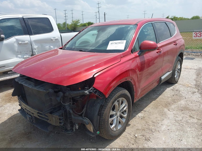 2020 Hyundai Santa Fe VIN 5NMS23AD4LH215696 IAAI salvage auction — Front & Rear, Clear, sold $5,000 on 2026-10-12 (photo 2)