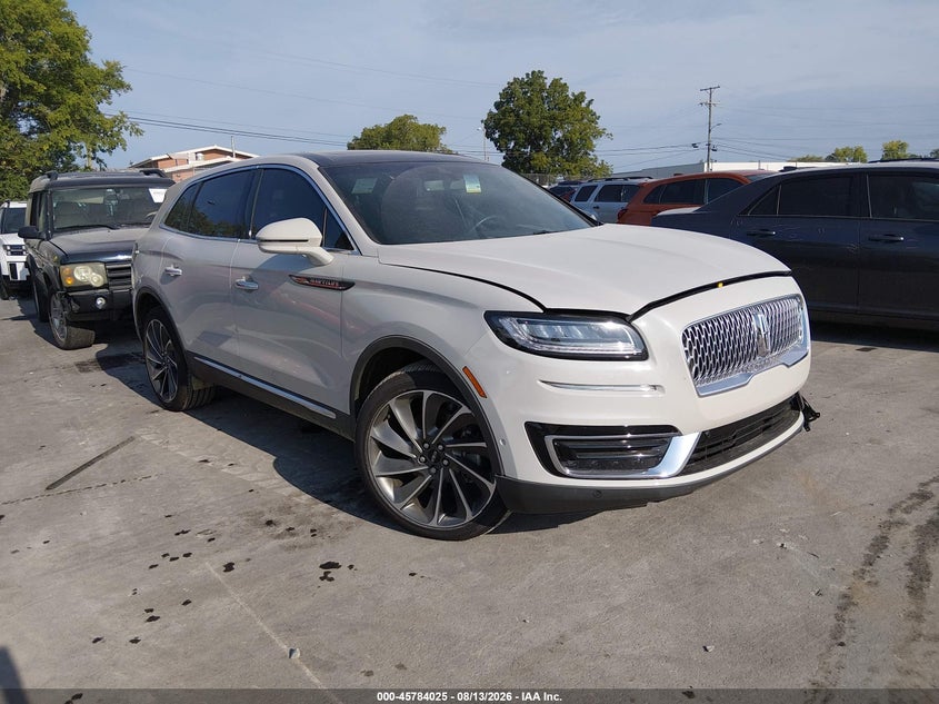 2020 Lincoln Nautilus VIN 2LMPJ8KP4LBL02995 IAAI salvage auction — LEFT FRONT, Salvage (Tennessee), sold $8,000 on 2026-08-27 (photo 1)