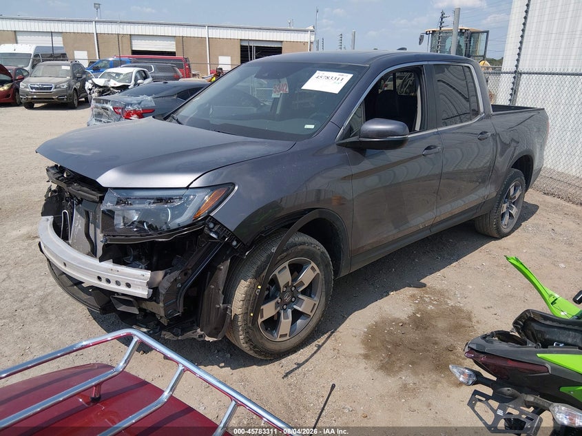 2026 Honda Ridgeline VIN 5FPYK3F5XTB034929 IAAI salvage auction — FRONT END, Enterprise Vehicles Clear Only (Oklahoma), sold $26,800 on 2026-08-26 (photo 2)