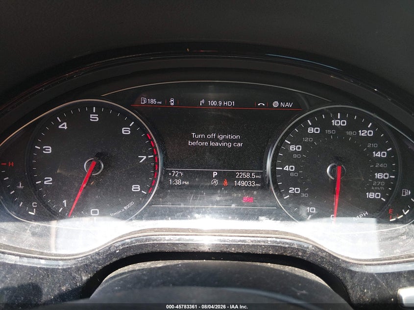 2013 Audi A8 VIN WAURGAFD6DN025798 IAAI salvage auction — LEFT SIDE, Clear (Indiana), sold $2,625 on 2026-09-04 (photo 7)