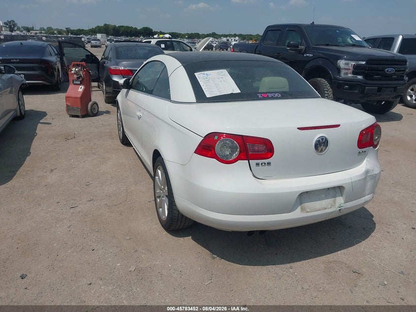 2010 Volkswagen Eos VIN WVWBA7AHXAV009070 IAAI salvage auction — RIGHT SIDE, Salvage (Texas), sold $1,400 on 2026-08-18 (photo 3)