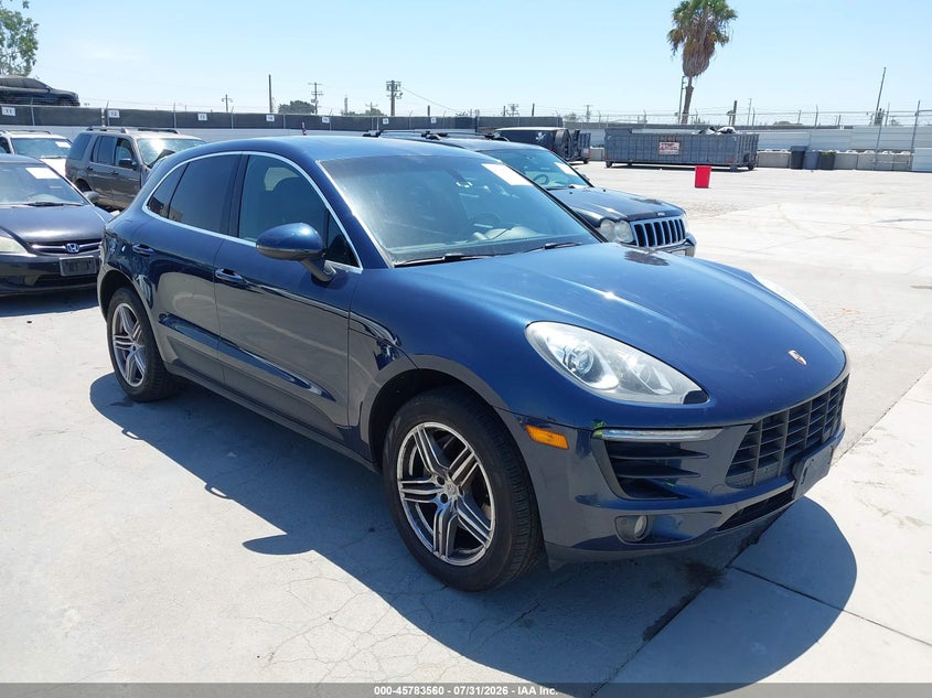 2015 Porsche Macan VIN WP1AB2A54FLB74115 IAAI salvage auction — LEFT REAR, Clear - Dealer Only (California), sold $5,550 on 2026-08-19 (photo 1)