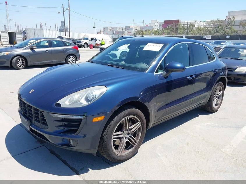 2015 Porsche Macan VIN WP1AB2A54FLB74115 IAAI salvage auction — LEFT REAR, Clear - Dealer Only (California), sold $5,550 on 2026-08-19 (photo 2)