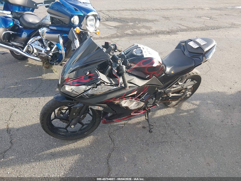 2013 Kawasaki Ninja VIN JKAEX8A19DDA08326 IAAI salvage auction — LEFT SIDE, Wait Title, sold $525 on 2026-09-22 (photo 2)