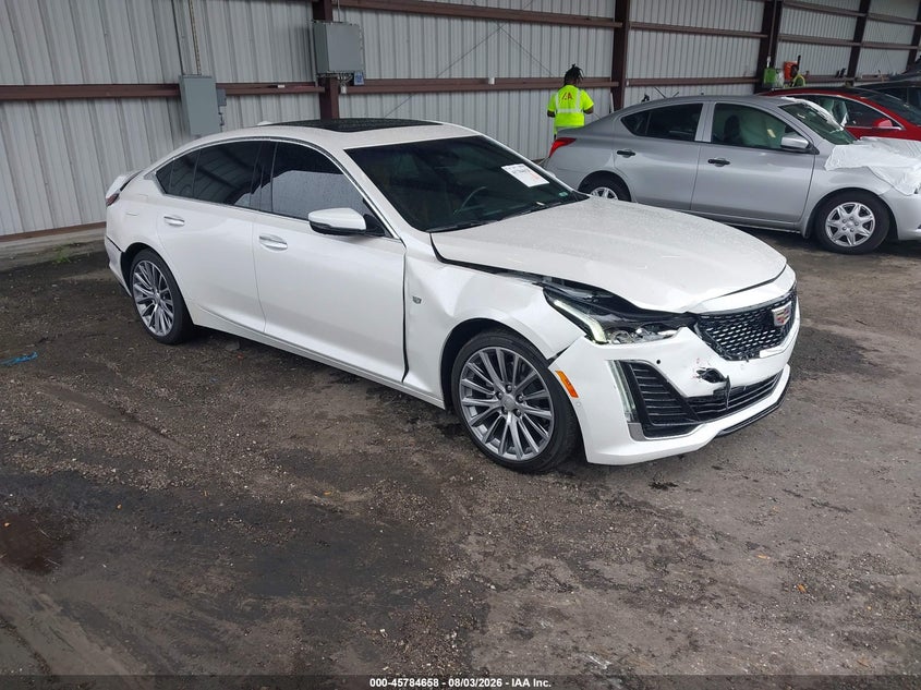 2024 Cadillac Ct5 VIN 1G6DN5RW7R0112236 IAAI salvage auction — FRONT & REAR, Salvage Title, sold $10,300 on 2026-08-27 (photo 1)