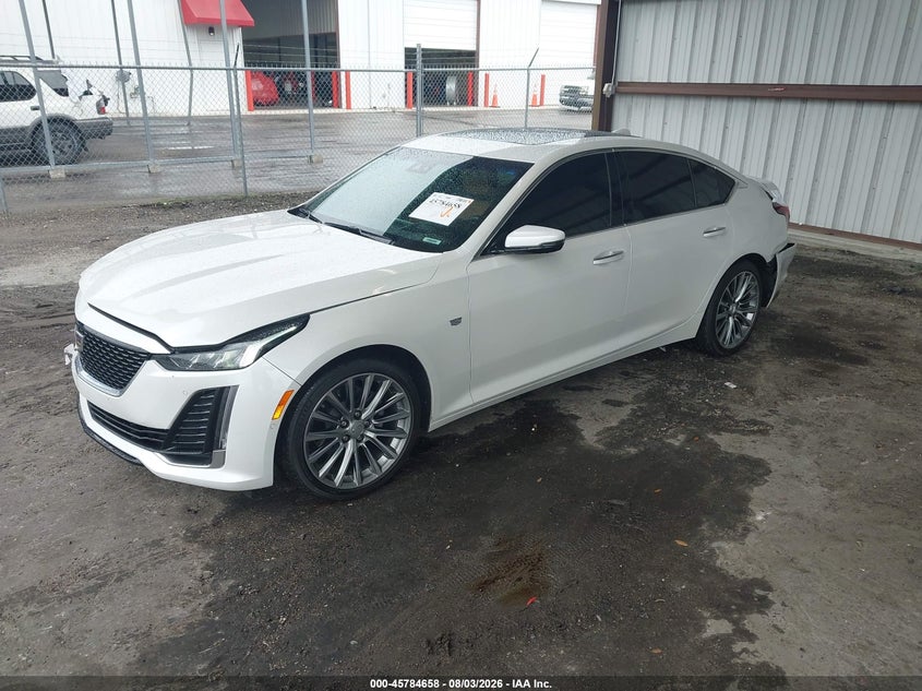 2024 Cadillac Ct5 VIN 1G6DN5RW7R0112236 IAAI salvage auction — FRONT & REAR, Salvage Title, sold $10,300 on 2026-08-27 (photo 2)