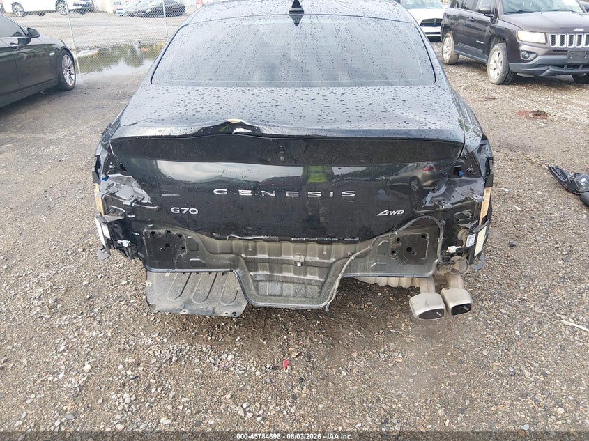 2023 Genesis G70 VIN KMTG34TA1PU108097 IAAI salvage auction — REAR END, Salvage (Virginia), sold $8,300 on 2026-08-28 (photo 6)