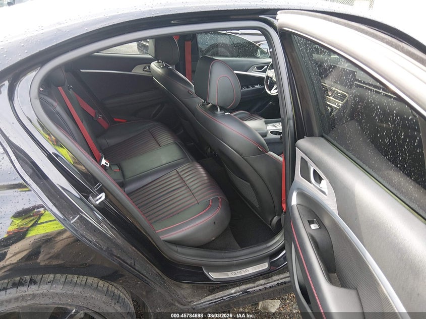 2023 Genesis G70 VIN KMTG34TA1PU108097 IAAI salvage auction — REAR END, Salvage (Virginia), sold $8,300 on 2026-08-28 (photo 8)