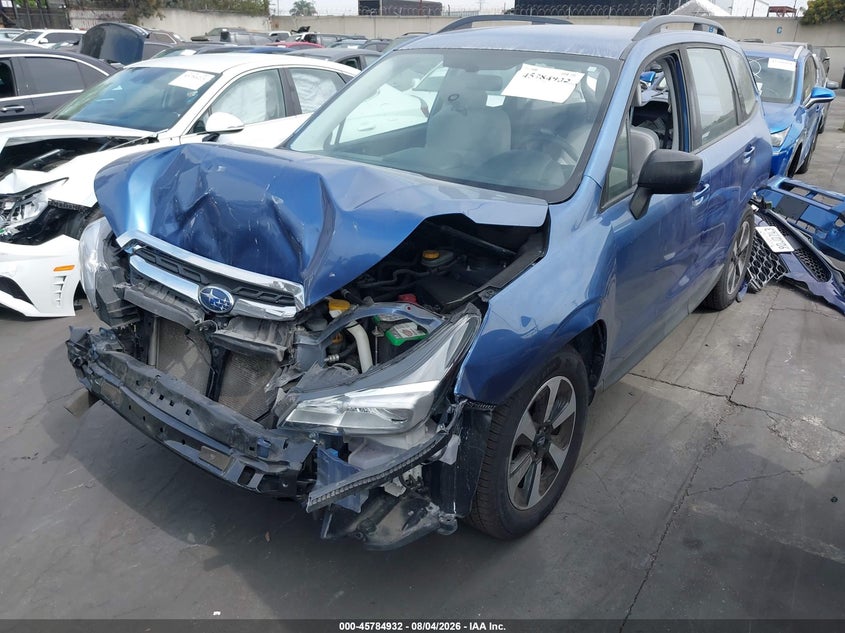 2018 Subaru Forester VIN JF2SJABC0JH581202 IAAI salvage auction — FRONT & REAR, Wait Title, sold $675 on 2026-08-28 (photo 2)