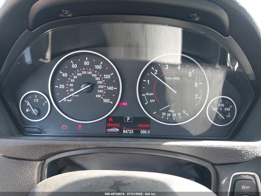 2016 BMW 3er VIN WBA8E9C54GK647884 IAAI salvage auction — UNKNOWN, Salvage Title, sold $575 on 2026-08-19 (photo 7)