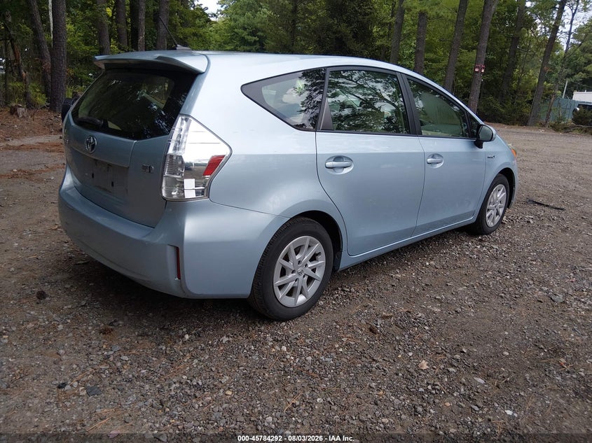 2013 Toyota Prius v VIN JTDZN3EU2D3200596 IAAI salvage auction — REAR END, Clear (Virginia), sold $8,700 on 2026-08-11 (photo 4)