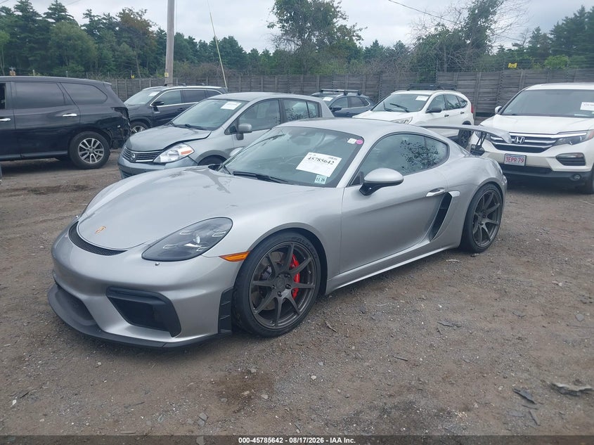 2022 Porsche 718 cayman VIN WP0AC2A89NS275230 IAAI salvage auction — ELECTRICAL, Salvage (Massachusetts), sold $57,500 on 2026-09-08 (photo 2)