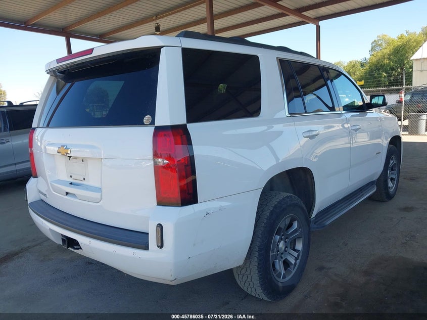 2018 Chevrolet Tahoe VIN 1GNSKAEC3JR335107 IAAI salvage auction — REAR END, SF97 (California), sold $16,600 on 2026-08-27 (photo 4)