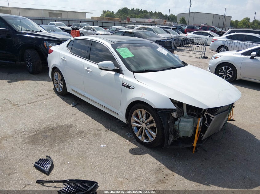 2014 Kia Optima VIN 5XXGR4A67EG290273 IAAI salvage auction — FRONT END, Original (Texas), sold $1,450 on 2026-09-11 (photo 1)