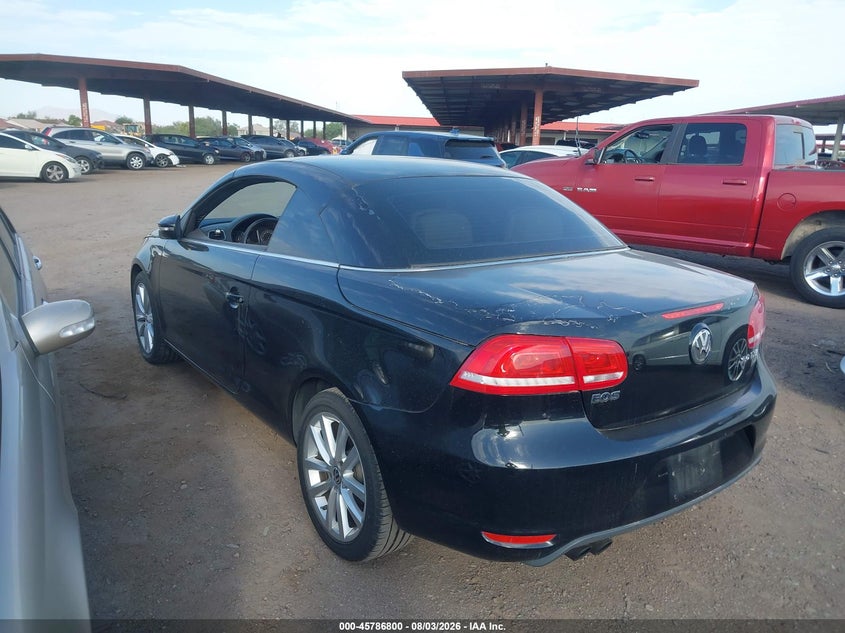 2012 Volkswagen Eos VIN WVWBW7AHXCV001832 IAAI salvage auction — NORMAL WEAR, Clear-Dealer Only (Arizona), sold $225 on 2026-08-11 (photo 3)