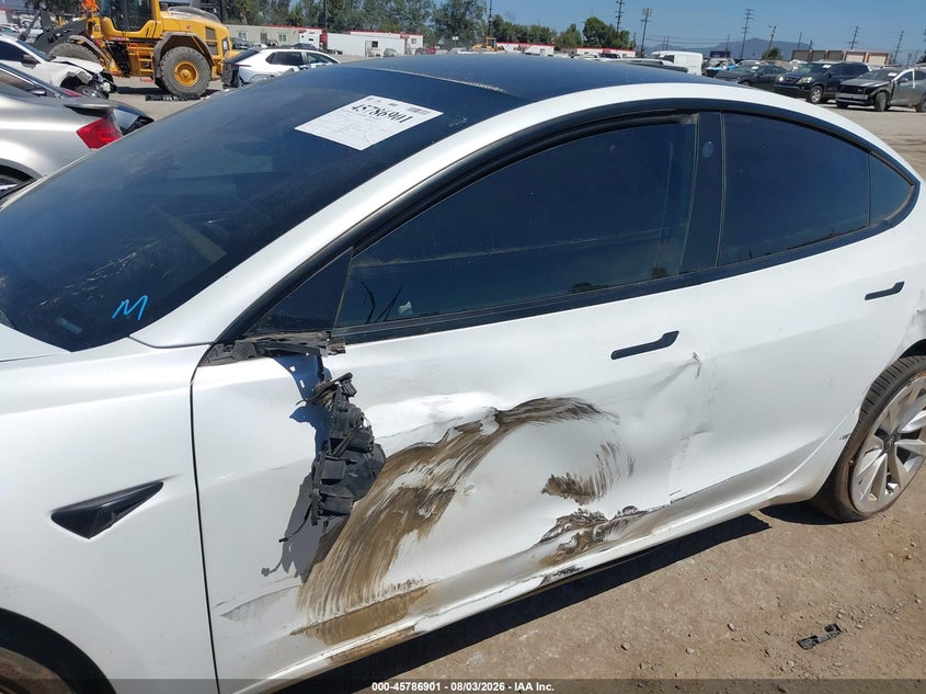 2022 Tesla Model 3 VIN 5YJ3E1EA0NF199159 IAAI salvage auction — SIDE, Salvage Title, sold $2,750 on 2026-09-26 (photo 6)