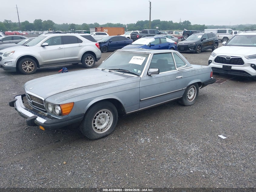 1983 Mercedes-benz 380 VIN WDBBA45A7DB024108 IAAI salvage auction — NORMAL WEAR, Clear (Pennsylvania), sold $1,525 on 2026-08-25 (photo 2)