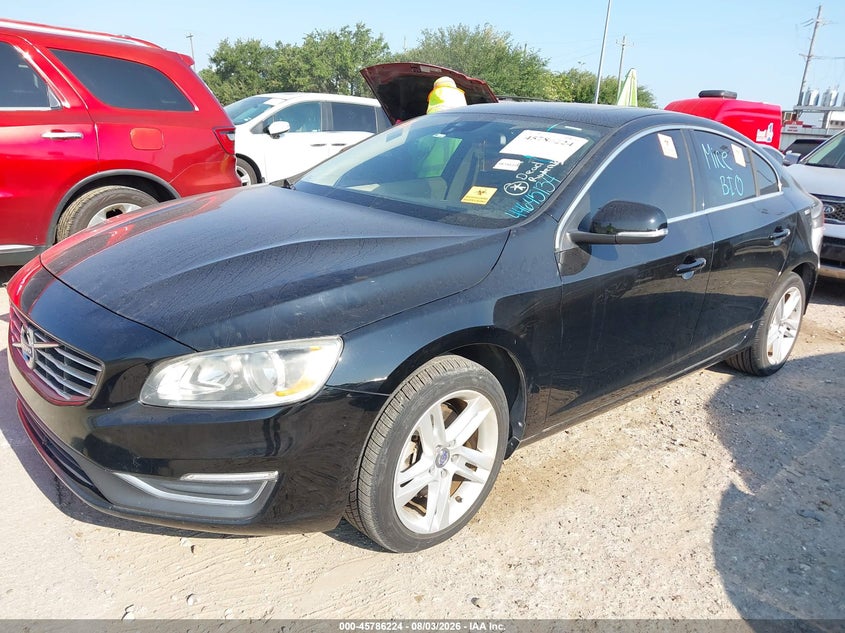 2015 Volvo S60 VIN YV140MFC5F1307168 IAAI salvage auction — ENGINE DAMAGE, Clear (Oklahoma), sold $200 on 2026-08-06 (photo 2)
